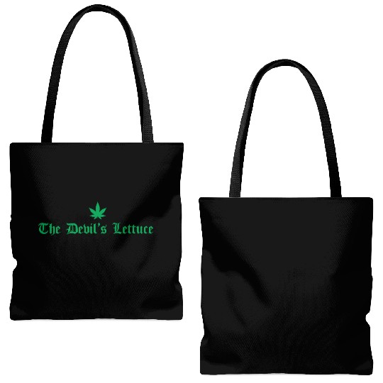 The Devil s Lettuce Green Tote Bags (AOP)