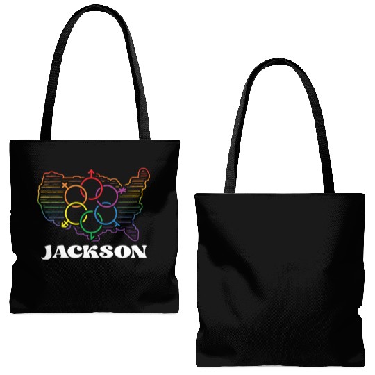 Jackson Pride Month Pride Flag LGBT Community LGBT Tote Bags (AOP)