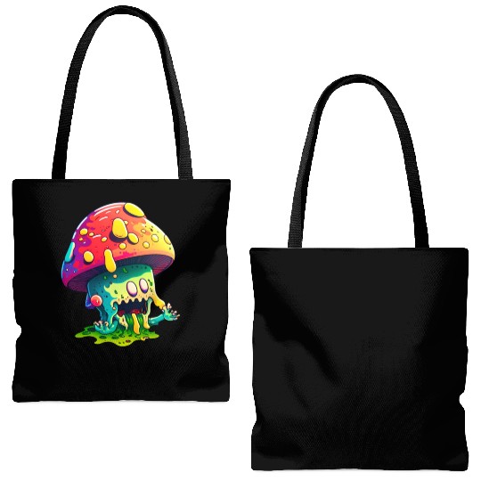 Psychedelic Dreamscape - Whimsical Mushroom Art Pr Tote Bags (AOP)