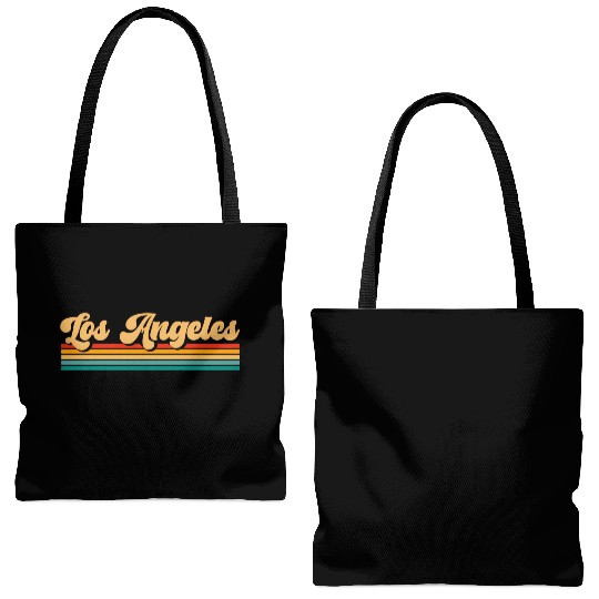 Retro Los Angeles Tote Bags (AOP)