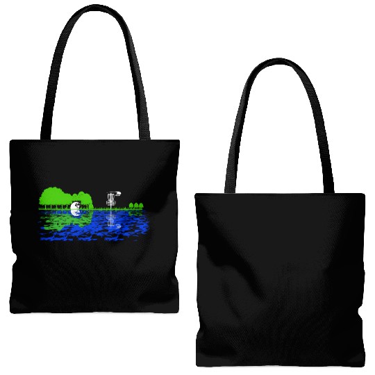 Disc Golf Sunset Guitar Guitarist Player Golfing Tote Bags (AOP)