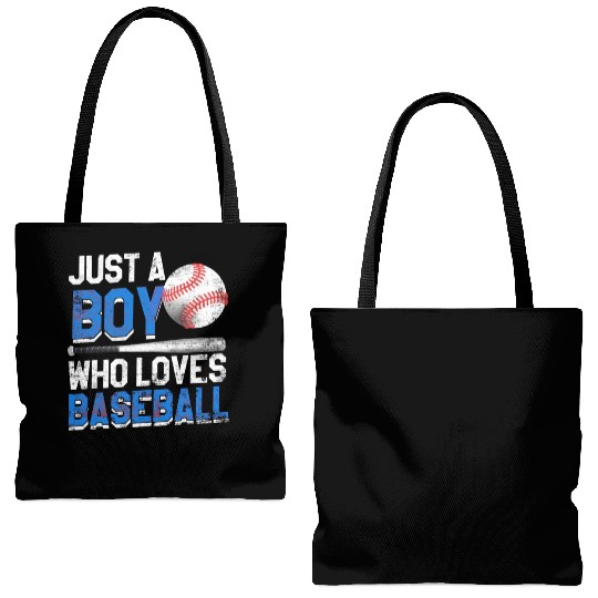 Just A Who Loves Baseball For American Flag Tote Bags (AOP)