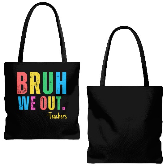 Cute End Of School Year Teacher Summer Bruh We Out Tote Bags (AOP)