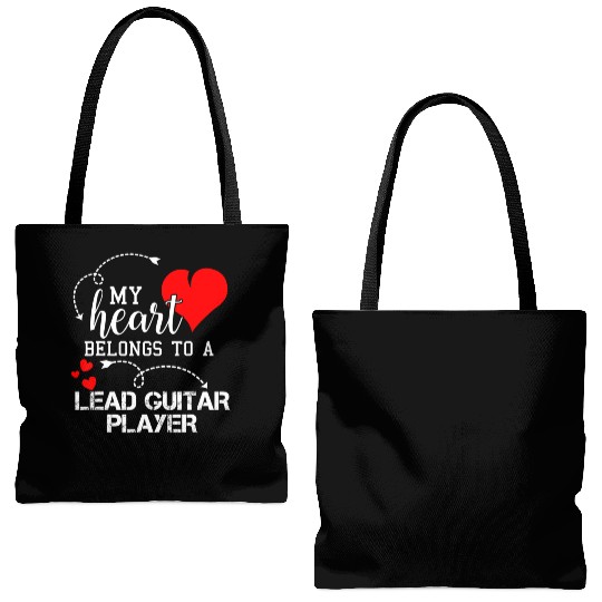 I Love My Lead Guitar Player Husband Wife Tote Bags (AOP)