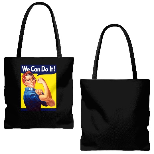 Rosie The Riveter We Can Do It Tote Bags (AOP)
