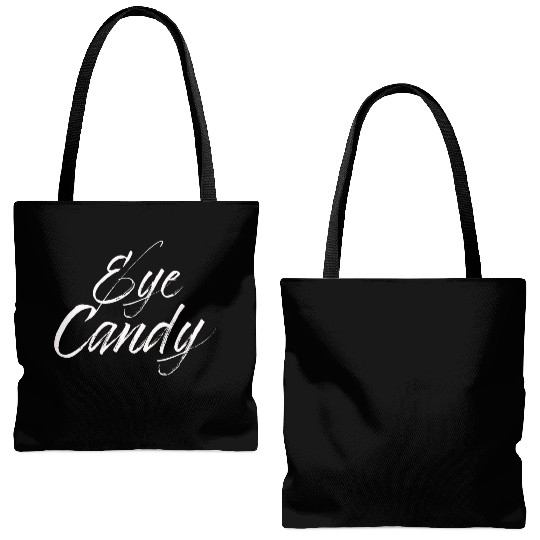 eye candy white Tote Bags (AOP)