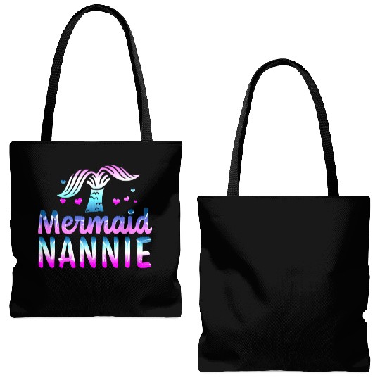 Mermaid Nannie Grandma For Mothers Day Tote Bags (AOP)