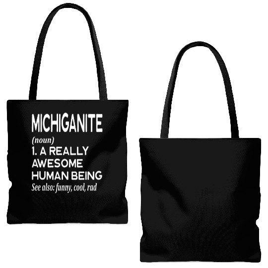 Michiganite Detroit Grand Rapids Warren Lansing Tote Bags (AOP)