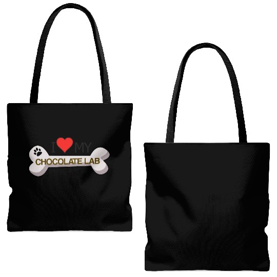 Chocolate Labrador - I Love My Chocolate Lab Tote Bags (AOP)