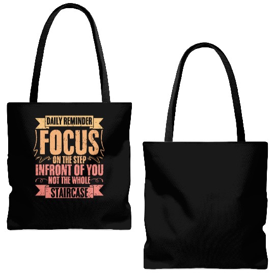 Daily Reminder Vintage Retro Affirmation A Tote Bags (AOP)