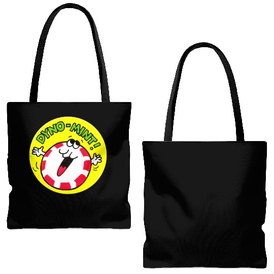 Vintage Scratch And Sniff Sticker Peppermint Dyno- Tote Bags (AOP)