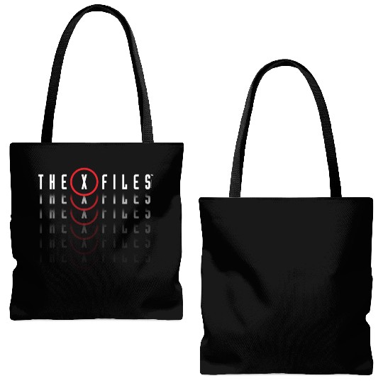 X-Files Repeating Logo Tote Bags (AOP)