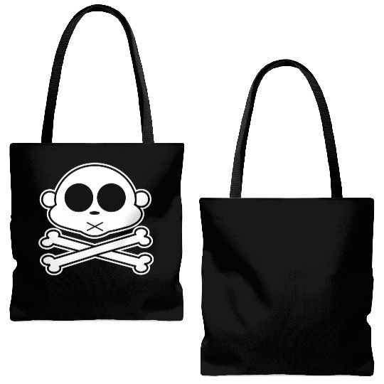 Monkey Cross Bone Tote Bags (AOP)
