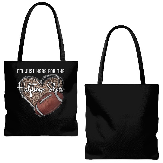 I'M Just Here For The Halftime Show Football Tote Bags (AOP)