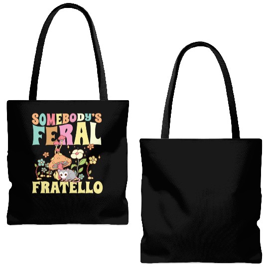 Somebody's Feral Fratello Italian Brother Opossum Tote Bags (AOP)