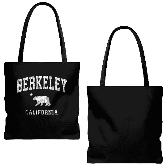 Berkeley California Ca Distressed Sports Tote Bags (AOP)