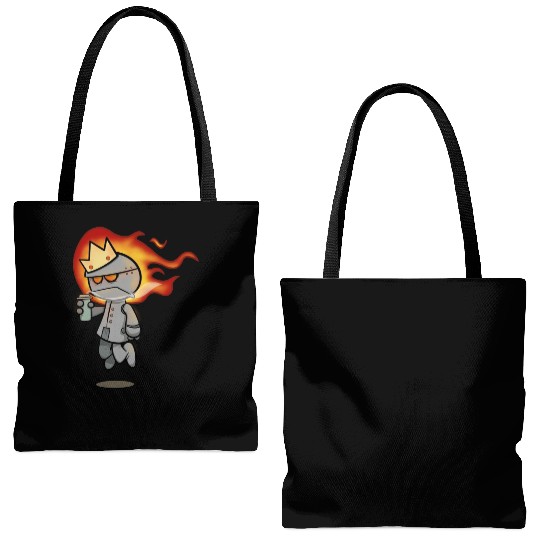 Cute Grumpy Robot King Tote Bags (AOP)
