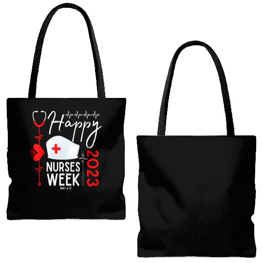 Nurse Appreciation Week Happy National Nurses Week Tote Bags (AOP)