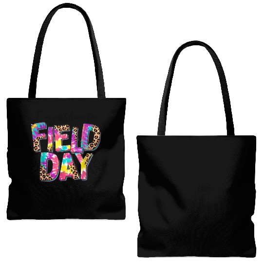 I'm Just Here for Field Leopard Skin and Tie-Dye Tote Bags (AOP)