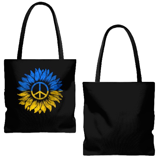 Ukrainian Flag Ukraine Flag Sunflower Tote Bags (AOP)