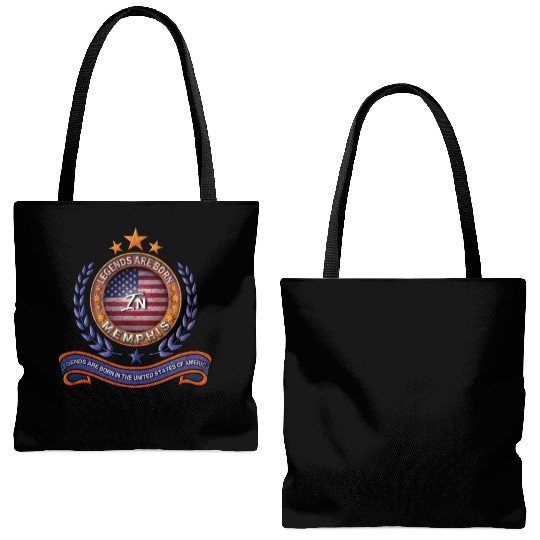 Legends of Memphis Tennessee Retro USA Flag Tote Bags (AOP)