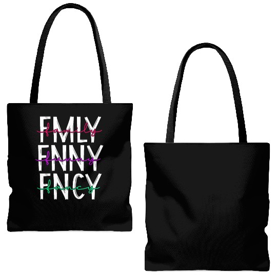 Family funny fancy inspiration parenting quotes Tote Bags (AOP)