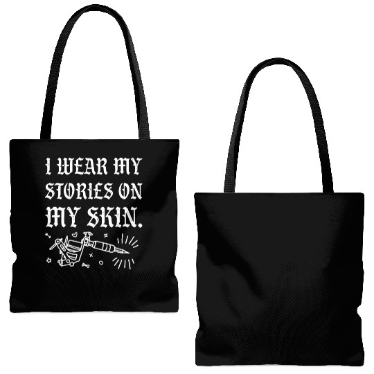 I Wear My Stories On My Skin Tote Bags (AOP)