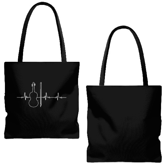Violin Heartbeat Music Lover For Violin Lovers JT Tote Bags (AOP)