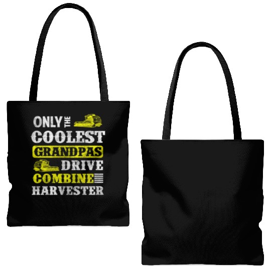 Harvest Field Worker Tractor Farmer Tote Bags (AOP)