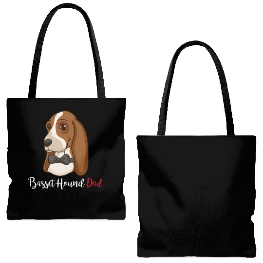 Basset Hound Gift Men Dog Lover Dog Owner Dad Tote Bags (AOP)