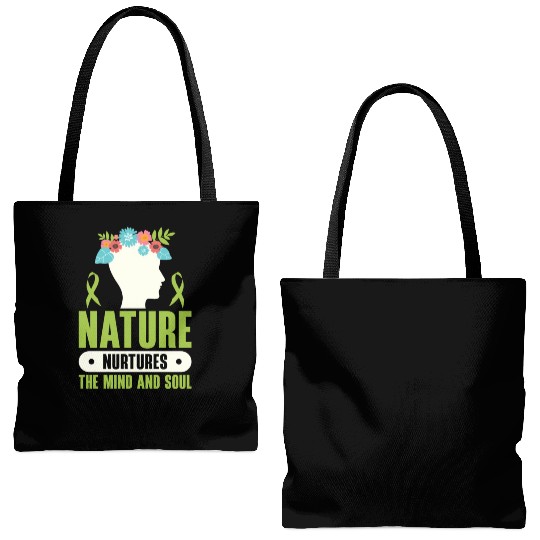 Mental Health Nature Environment Health Awareness Tote Bags (AOP)