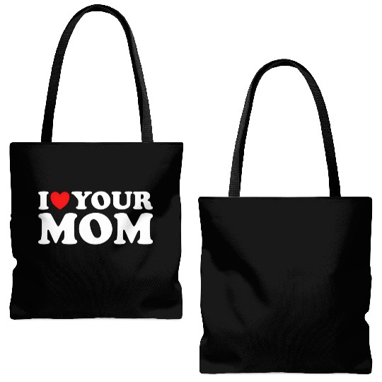 I Heart Your Mom - I Love My Mom I Love Hot Moms Tote Bags (AOP)