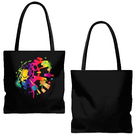 colorful sound symbol for festival season Tote Bags (AOP)