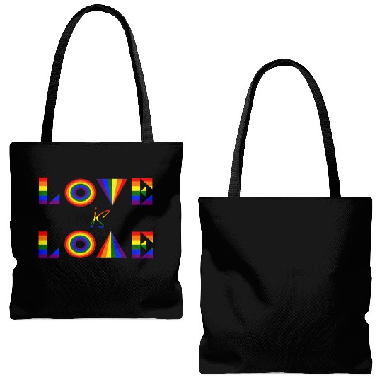 Love Is Love Me Pride Month Gay Pride Tote Bags (AOP)