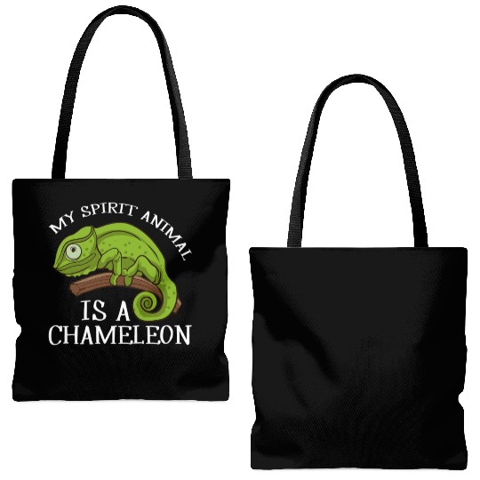 My rit Animal Is A Chameleon Lizard Chameleon Tote Bags (AOP)