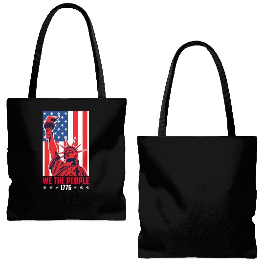 We the people 1776 American Freedom USA Fan Tote Bags (AOP)