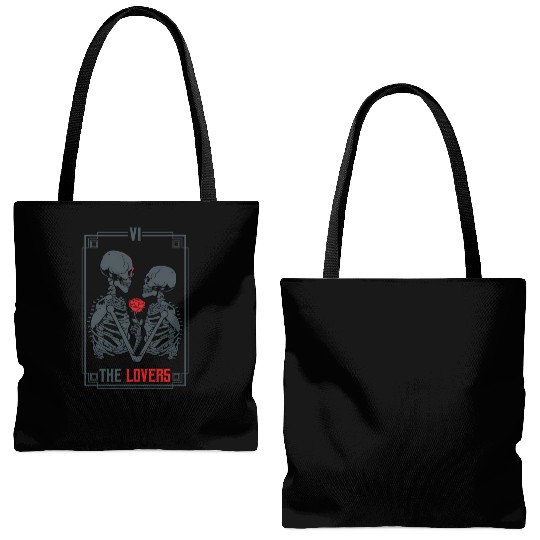 Tarot Card Astrology eleton ull Horror Tote Bags (AOP)