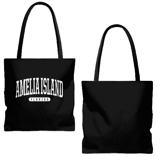 College Style Amelia Island Florida Tote Bags (AOP)