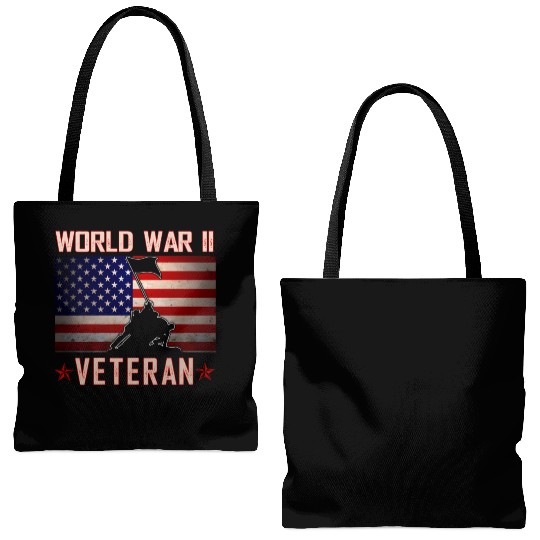 American Patriot Wwii Veteran Military World War 2 Tote Bags (AOP)