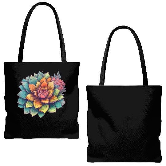 Cactus Blooming Cacti Succulent Lover Wildflower Tote Bags (AOP)
