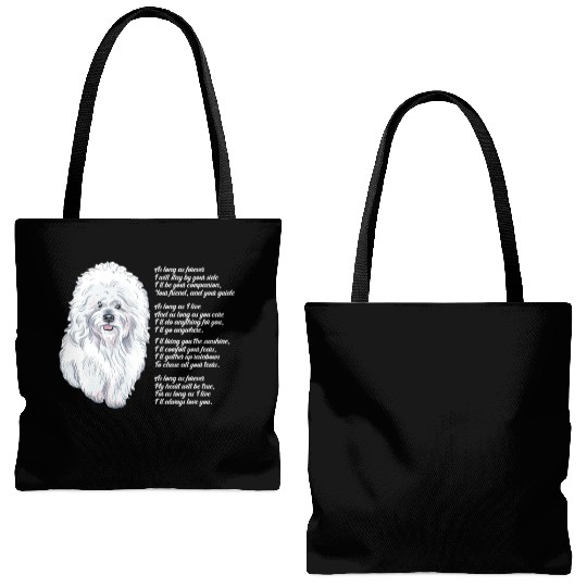 Bichon Frise Tote Bags (AOP)