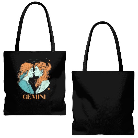 Lesbian Gemini zodiac sign gay girls horoscope Tote Bags (AOP)
