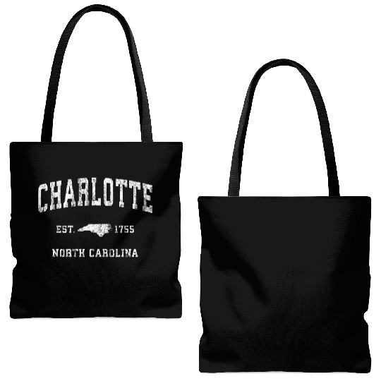 Charlotte North Carolina Nc Athletic Sports Tote Bags (AOP)