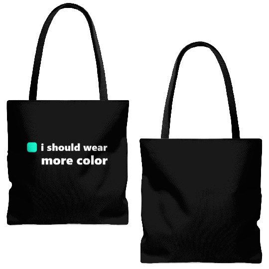 i should wear more color light green Tote Bags (AOP)