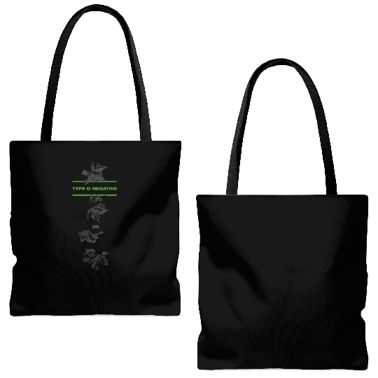 Type O Negative Leaves Double Sided Black Tote Bags (AOP)