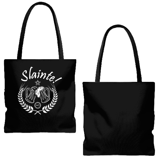 Slainte Irish Beer Greeting Tote Bags (AOP)