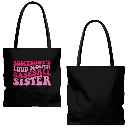 Somebody'S Loud Mouth Baseball Sister Tote Bags (AOP)