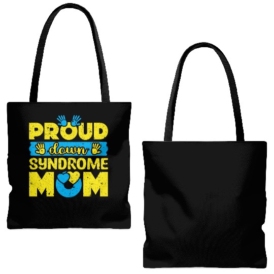 Down Syndrome Awareness Mom T21 World Down Tote Bags (AOP)