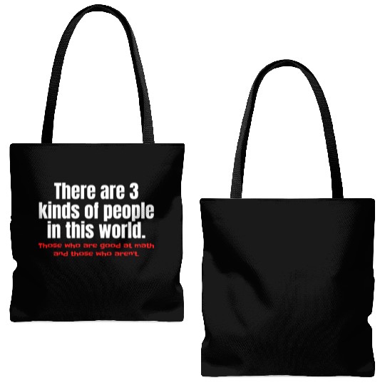 3 Kinds Of People Funny Math Tote Bags (AOP)