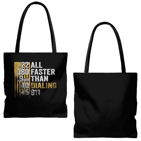 All Faster Than Dialing 911 Tote Bags (AOP)
